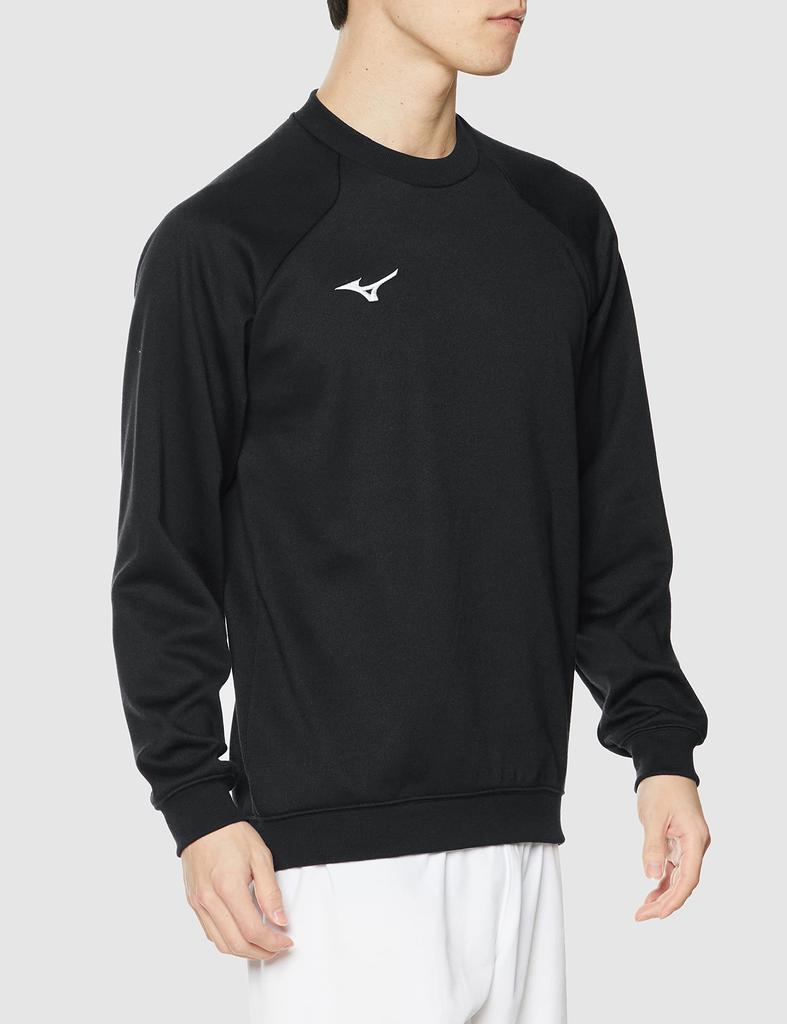 Mizuno Training Wear Crew Size S Sweatshirt, Neck, 32MCA175, Black,