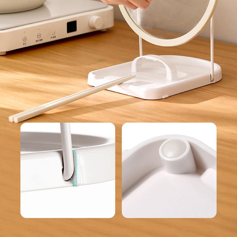 Foldable Kitchen Drain Board Utensil Holder Cutting Board Rack with Spatula Spoon Drying Rack Pot Lid Stand Space Saving Countertop Organizer