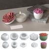 Flower Silicone Mold For Handmade Candle Cup Storage Jar Crafting Projects Flexible Reusable Succulent Planter Mould