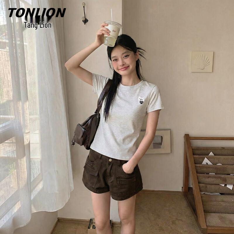 TonLion Women's Slim Fit Short Sleeve T-Shirt