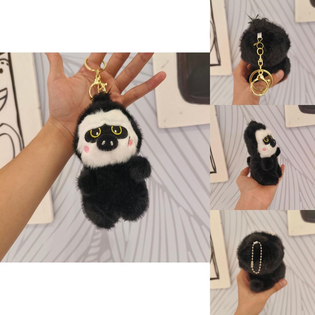 Soft And Cuddly Plush Gorilla Keychain Charming Animal Plush Toy For Kids And Adults