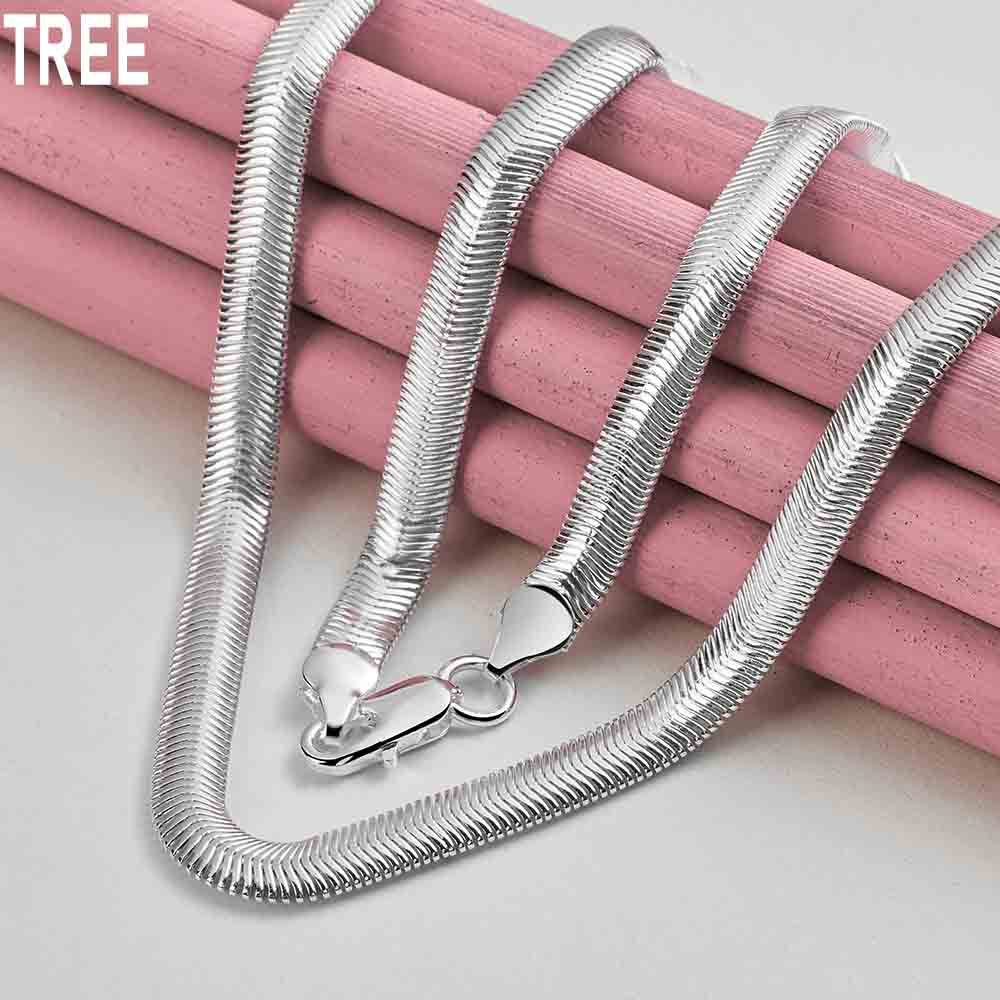 925 Sterling Silver Inlaid with 6MM Snake Chain Fashionable Wedding Jewelry