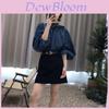 Vintage Denim Shirt Womens Soft Satin 3d Effect Relaxed Fit For Spring Fashion