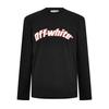 Off White Mens Graphic Crew Neck Long-Sleeved T-Shirt