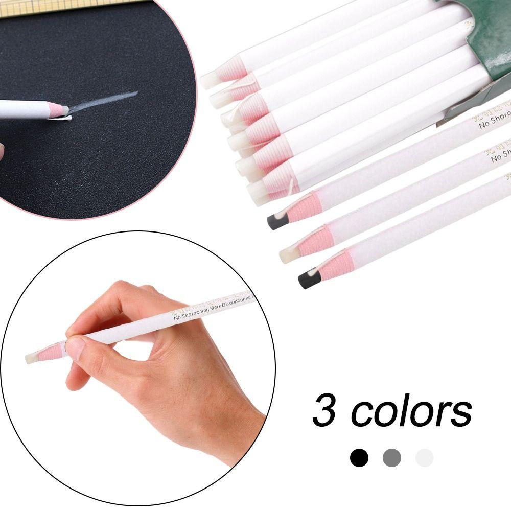 12PCS/Caixa Giz de Alfaiate Sem Corte Patchwork Lápis de Tecido Novo Giz de Costura para Vestuário