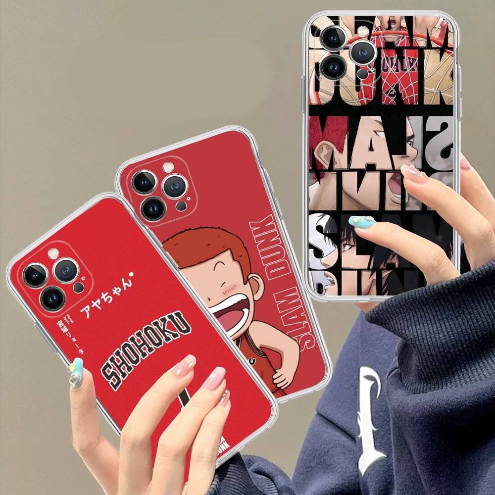 Lovely Anime S-Slam D-Dunk Fit For IPhone 16 15 Promax Phone Case IPhone 14 11 12 High End 13 Pro Silicone