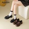 Augustine retro loafers women's 2025 summer new tassel with skirt, great looking British style small leather shoes