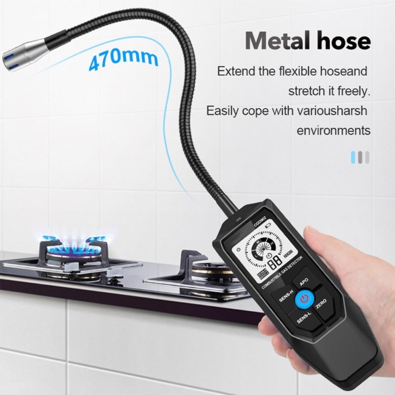 Professional Gas Tester Gas Alarm Gas Leak Detectors With Simulated Display For Propanes Methane Monitoring Home Safety
