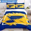 3PCS Louis Blues Hockey Team Bedding Set,Including 1pc Duvet Cover And 2pcs Pillowcases Perfect for Bedroom, Dormitory, Fan Christmas Gift