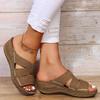 Ladies' sandals with fish mouth, thick sole, raised height, embroidered sandals