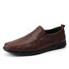 Newest Genuine Leather Loafers Men Classic Business Loafer Driving Shoes Vintage Casual Men&Amp;#39;S Shoes Slip On Office Flats Men Brown