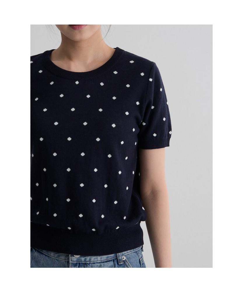 8SECONDS Dot Short Sleeve Pullover Navy