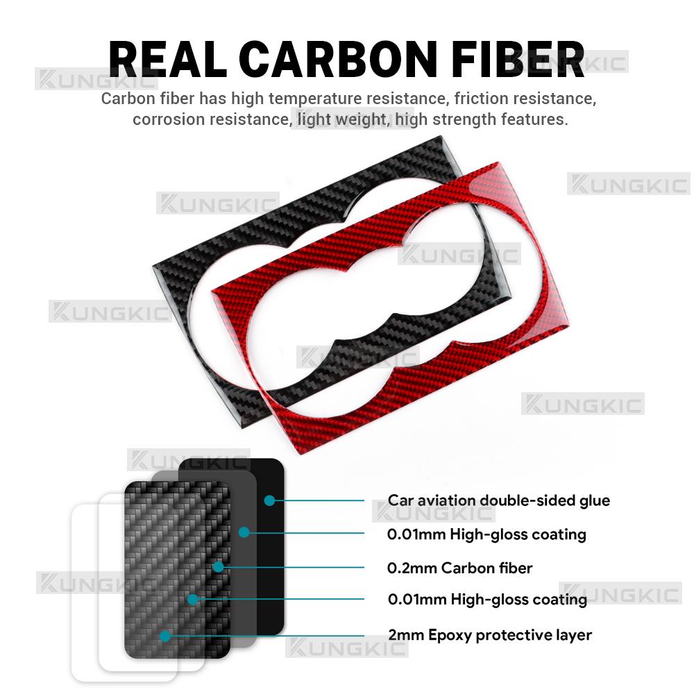 Soft Carbon Fiber Sticker For Skoda Fabia 2 MK2 5J 2007 2008 2009 2010 2011 2012 2013 2014 Car Water Cup Seat Heating Button