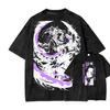 Demon Slayer Hashira Graphic Washed Oversized T-shirt Men Women Anime Manga Tee Streetwear Hip Hop Y2k Harajuku Short Sleeve Female Male Clothing