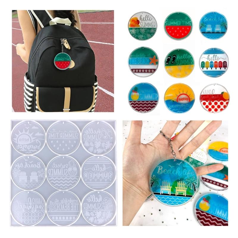 DIY Watermelon Ice Cream Keychain Silicone Epoxy Mold DIY Ornament Pendant Jewelry Crafting Mould for Valentines Gift