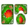 Christmas Bathroom Floor Mat Toilet Three-Piece Set