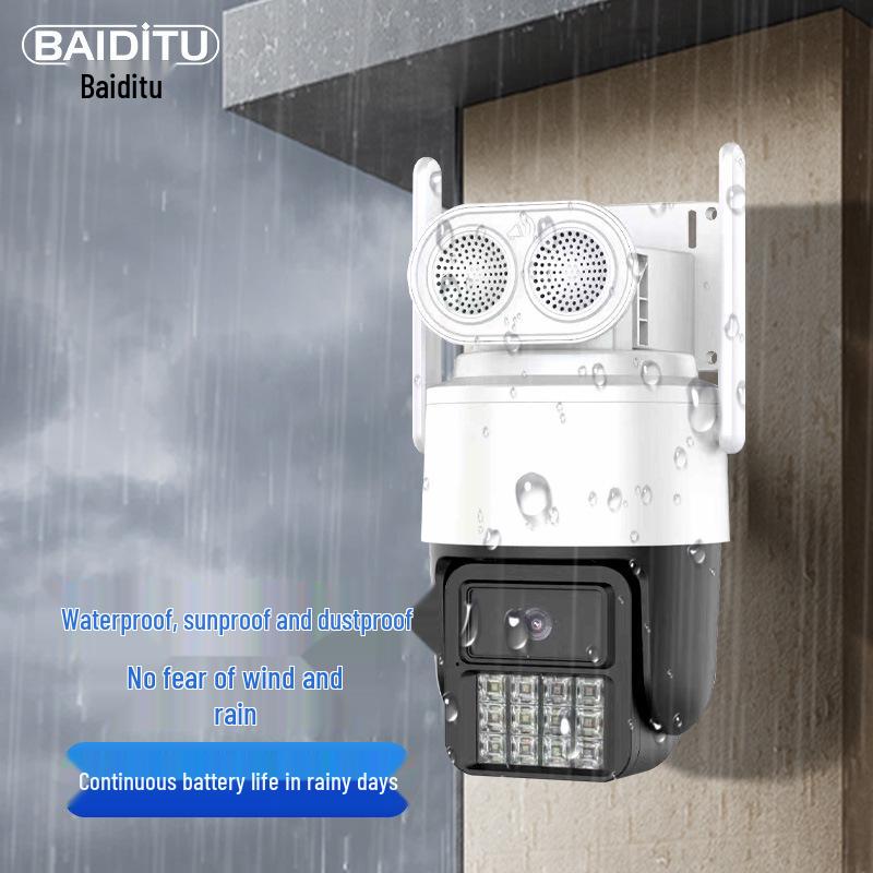 4G Smart PTZ Outdoor Camera with Waterproof Design, Two-Way Intercom, Dual Light Full-Color Night Vision, and Smart Monitoring