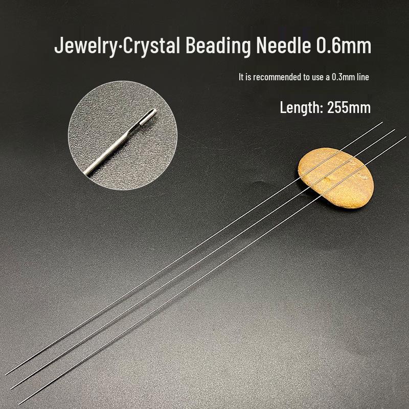 Side Opening Beading Needle for Stringing Beads, Crystals, and Pearls - Stainless Steel