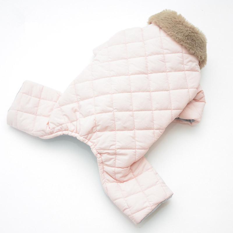 Winter Dog Jumpsuit Four Leg Warm Dog Clothes Fur Collar Pet Outfit Puppy Costumes Small Dog Clothing Coat Jacket Overalls Pants