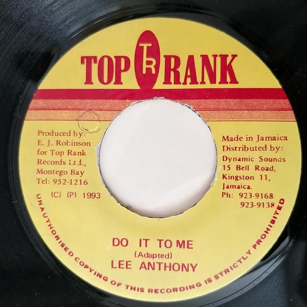 

7inch Record LEE ANTHONY 3 Do It To Me NONE Top Rank 1993 Jamaica Reggae Ska Dub Used