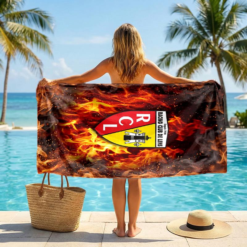 Lens FC print Quick Dry Beach Towel Microfiber Absorbent Portable Travel Swimming Towel