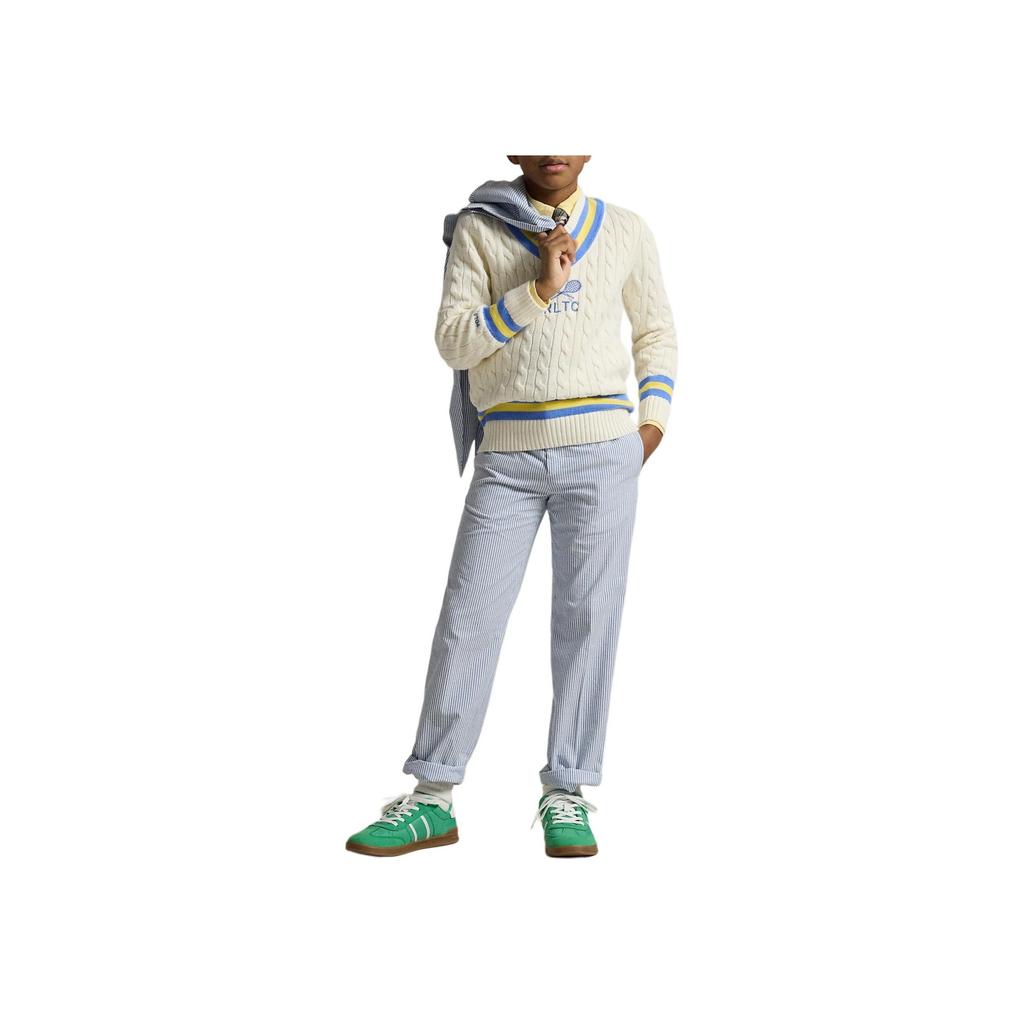 Polo Ralph Lauren Sweater Letter Print V-Neck Pullover Long Sleeve Kids Kids Sweater 323962915-001