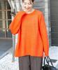 ITEMS \ URBAN RESEARCH Women's Side Slit Knit Pullover (ITA7-22A021) Orange, Free Size