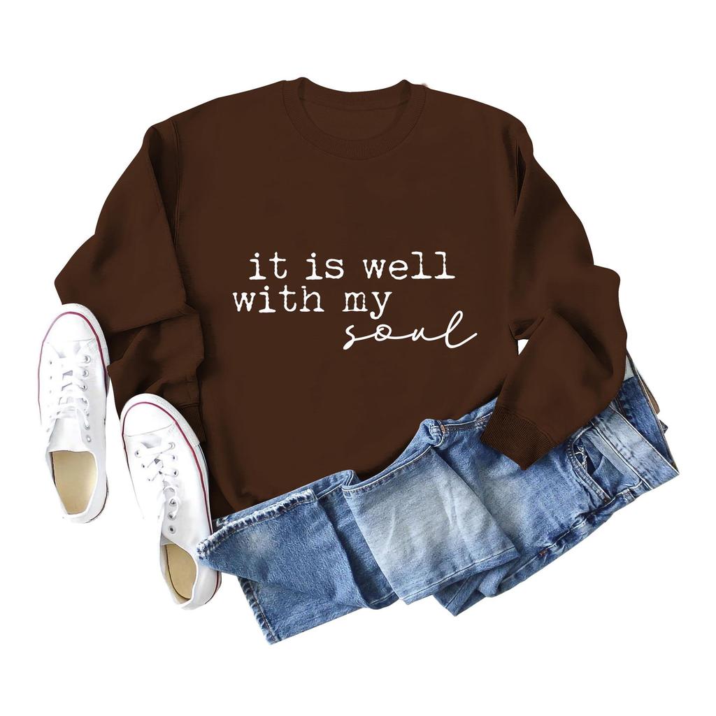 It Is Well With My Soul Round Neck Women's Long Sleeve Sweatshirt