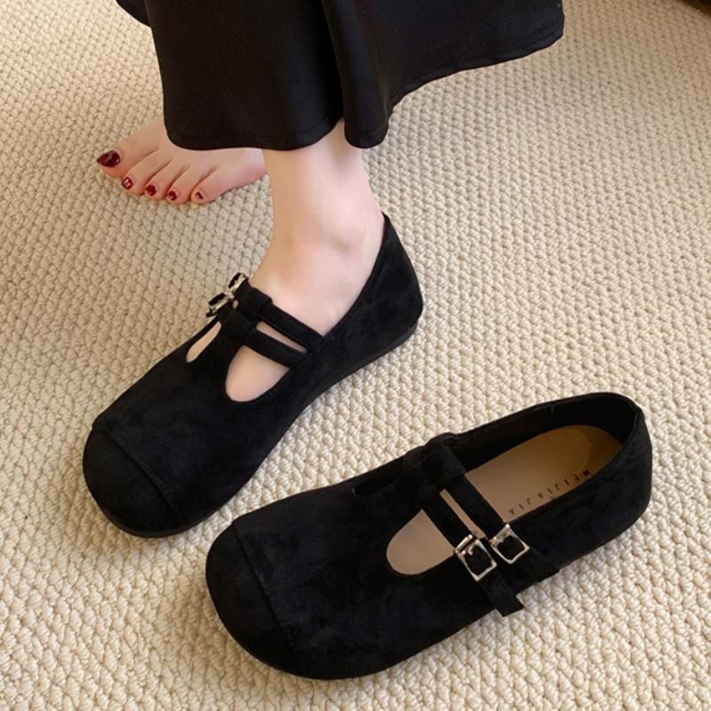 Fashion Spring And Autumn Women's Flat Shoes 2025 Designer New Style Fashion Retro Elegant Flat Shoes Casual Round Toe Ballet Flats