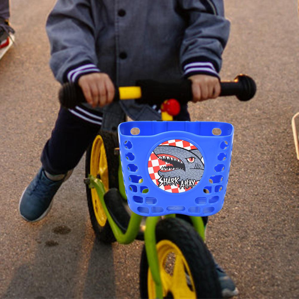 

Outdoor Bicycle Scooter Cute Front Basket Bike Cycle Shopping Holder for Children Kids Blue