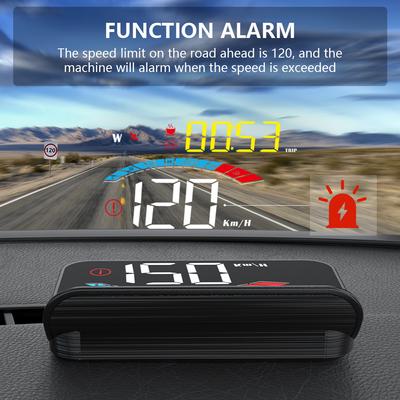 ZQKJ HUD M16 GPS For All Cars Head-Up Display Projection Speedometer Digital Projector Speed Voltage Travel Distance Altitude
