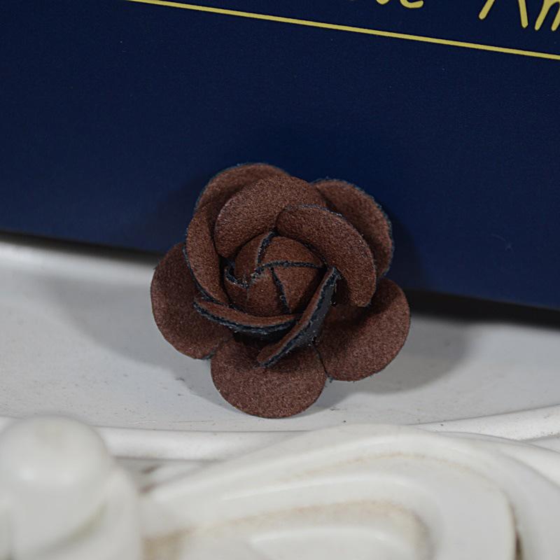 

Корейский стиль ручной работы кожаные цветы с обожженным краем для свадебных украшений и DIY аксессуаров