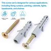 50/200x Self Tapping Metal Expansion Tube Fasteners Bolt Metal Plastic Self Drilling Wall Plug Screw for Concrete Bricks Stone