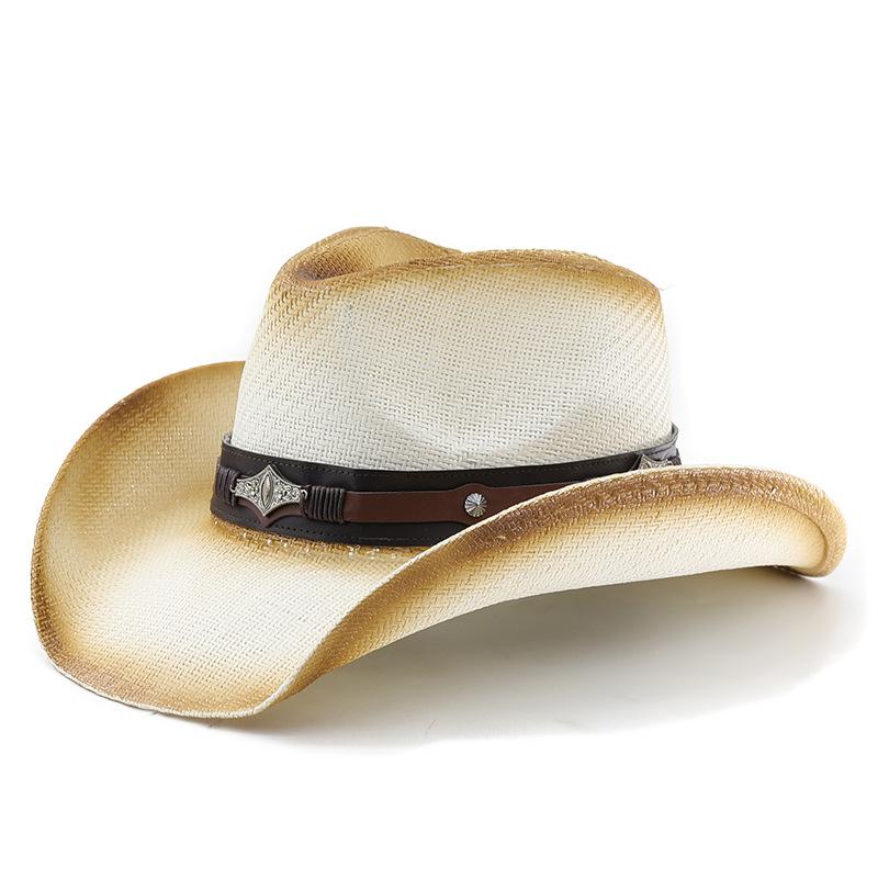 Western Cowboy Hat - Unisex Outdoor Hiking, Travel, Sun Protection, and Shade Hat - Tibetan Style Jazz Hat - Beach Hat