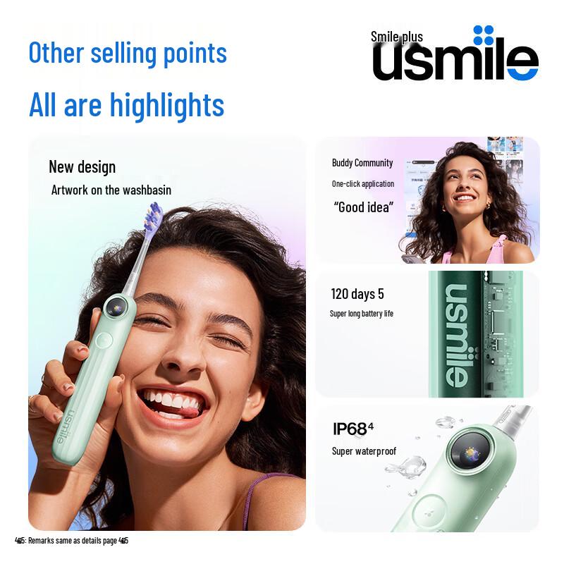 usmile Y50 Flagship AI Smart Sonic Electric Toothbrush CN plug (adapter included)