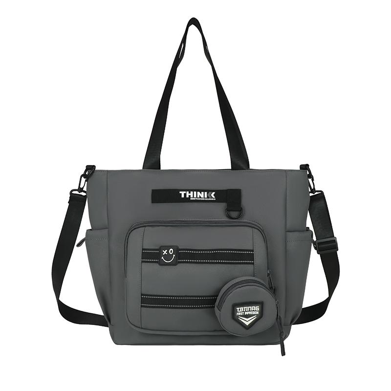 

Сумка для книг для школьников средней школы, мужская сумка через плечо серый