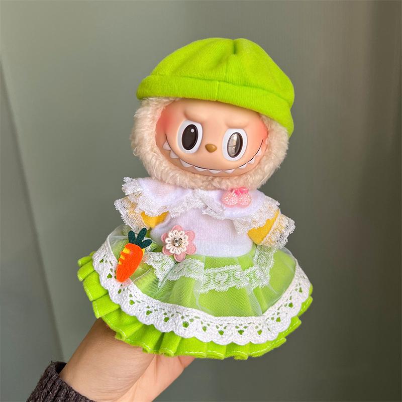Mini Doll'S Clothes Outfit Accessories For Plush Vinyl Labubu Doll Cotton Doll Replacement Suit Only Clothing For Kids Gift