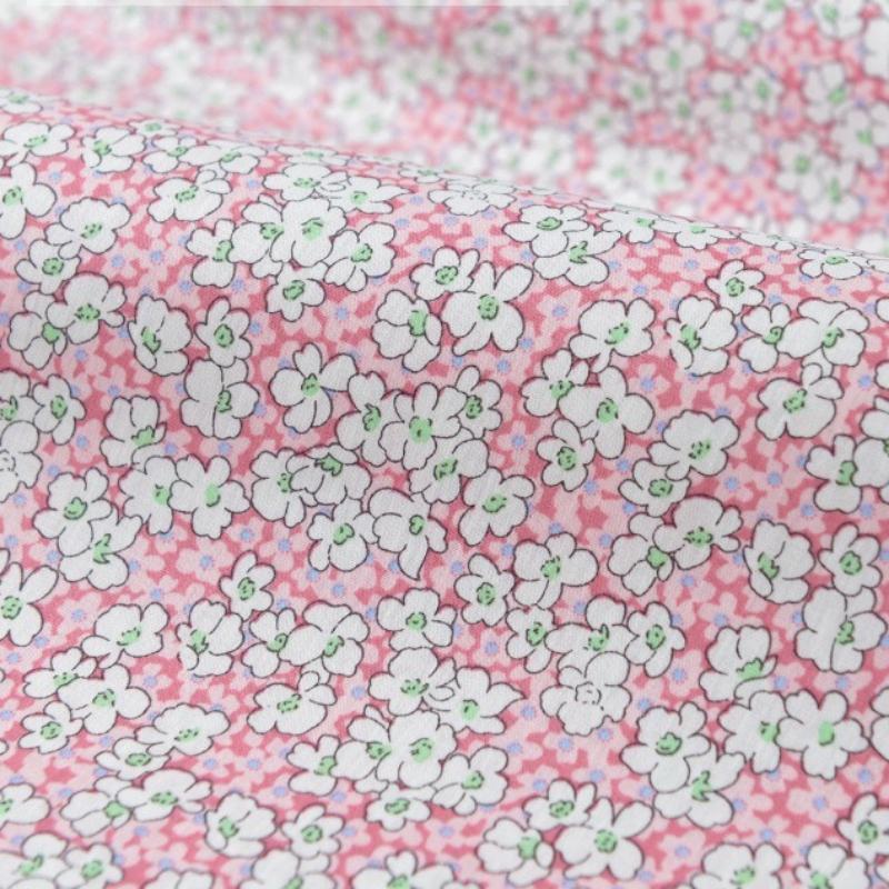 Classics Pastoral Floral Poplin Cotton Fabric DIY Children's Wear Cloth Make Bedding Quilt Decoration Home Sewing Cloth