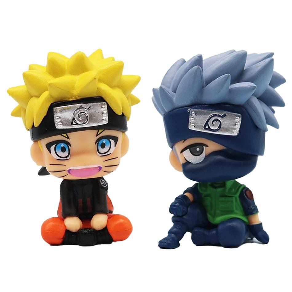 Anime-Figur Naruto Kakashi Actionfigur Q Version Kawaii Sasuke Itachi Figur Autodekoration Sammlerstück Weihnachtsgeschenk