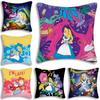 Alice In Wonderland Pillow Covers Cartoon Sofa Decorative Home Double-Sided Printing Short Plush Cute Cushion Cover