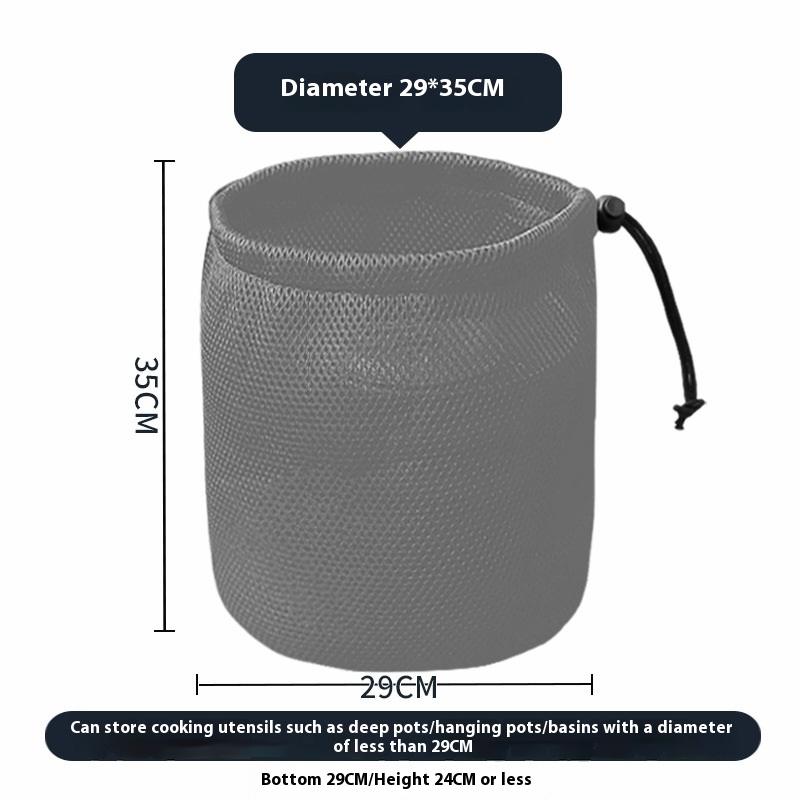 Drawstring Pocket BBQ Water Cups Tableware Organizer Outdoor Camping Storage Protective Bags Portable Picnic Cookware Mesh Bag
