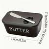 Butter box set Food-grade plastic butter box with lid Comes with knife slot Smooth