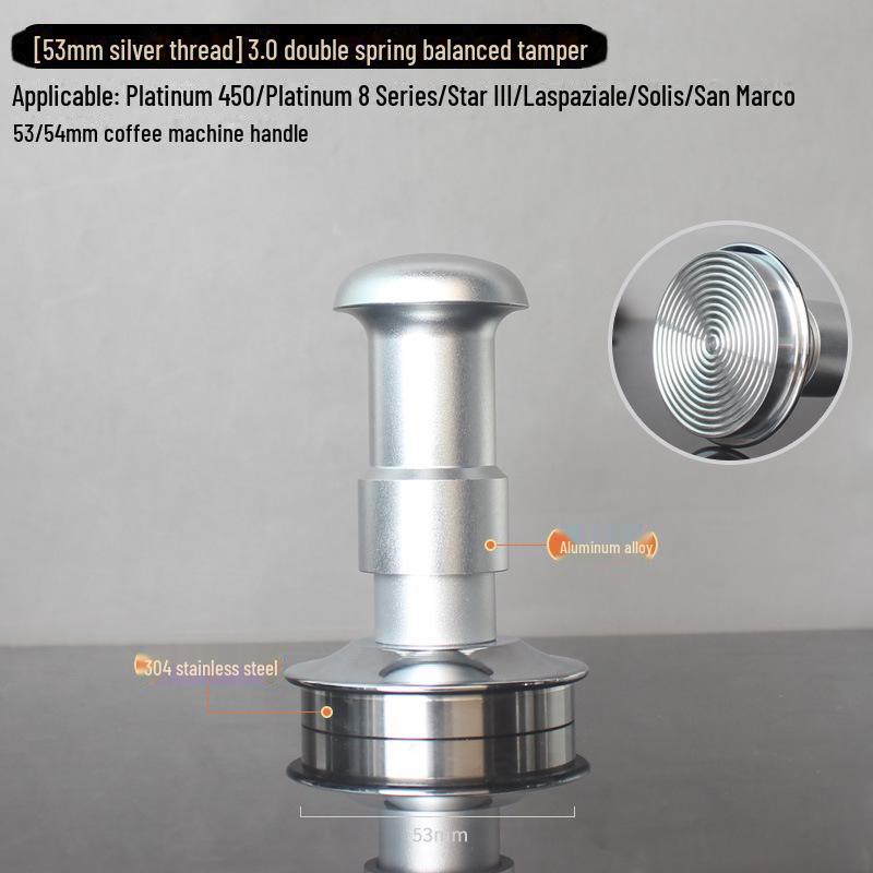 3.0 Double Spring Espresso Tamper with Free Adjustment, Constant Force, Balance - 51/53/58mm