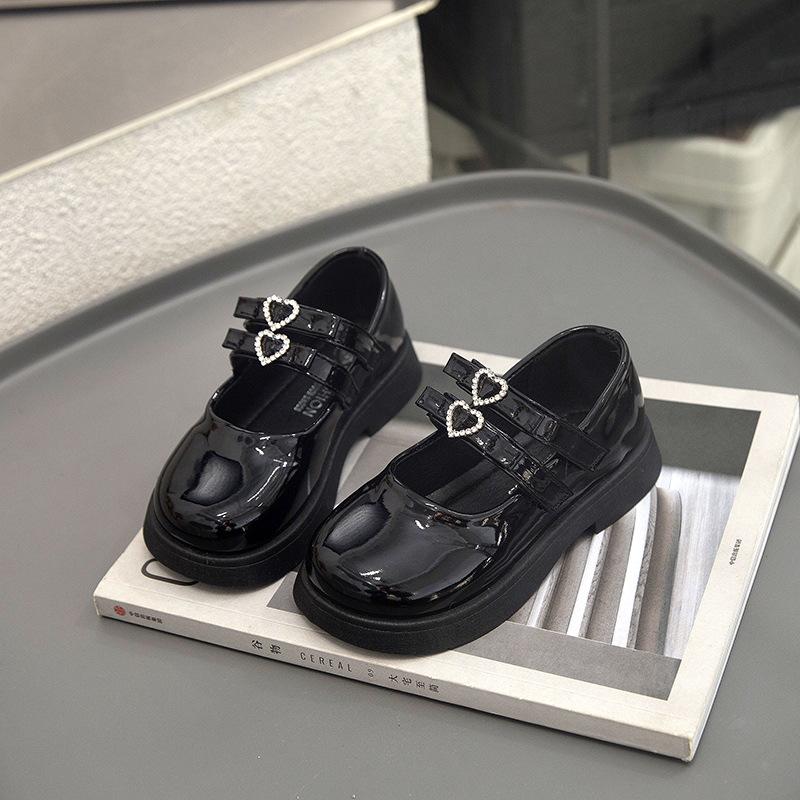 Girls' red leather shoes, children's foreign-style princess shoes 2025 new girls' soft-soled single shoes, middle-aged and older children's performanc