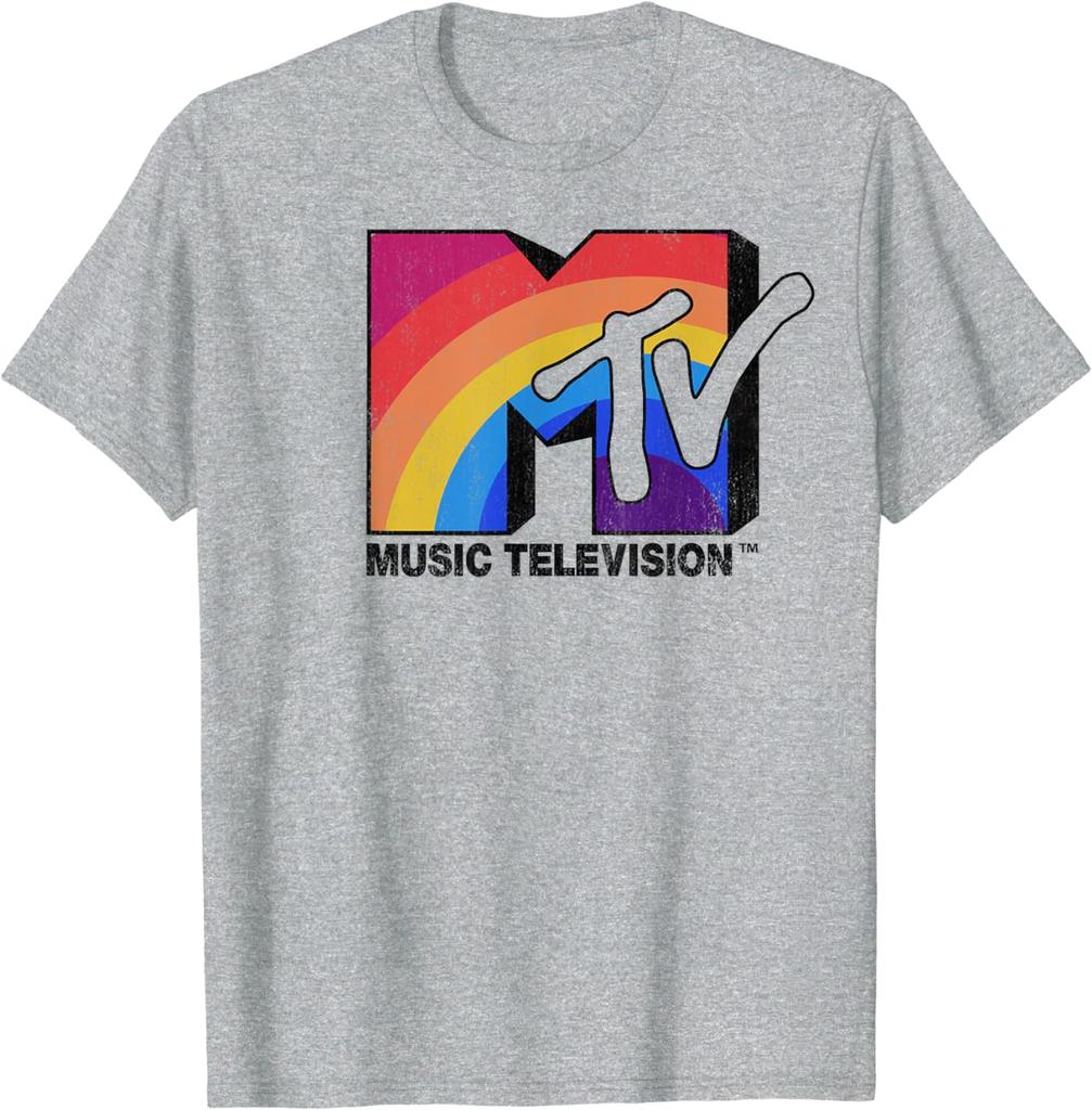 MTV Rainbow Logo Music Television Graphic TShirt TShirt