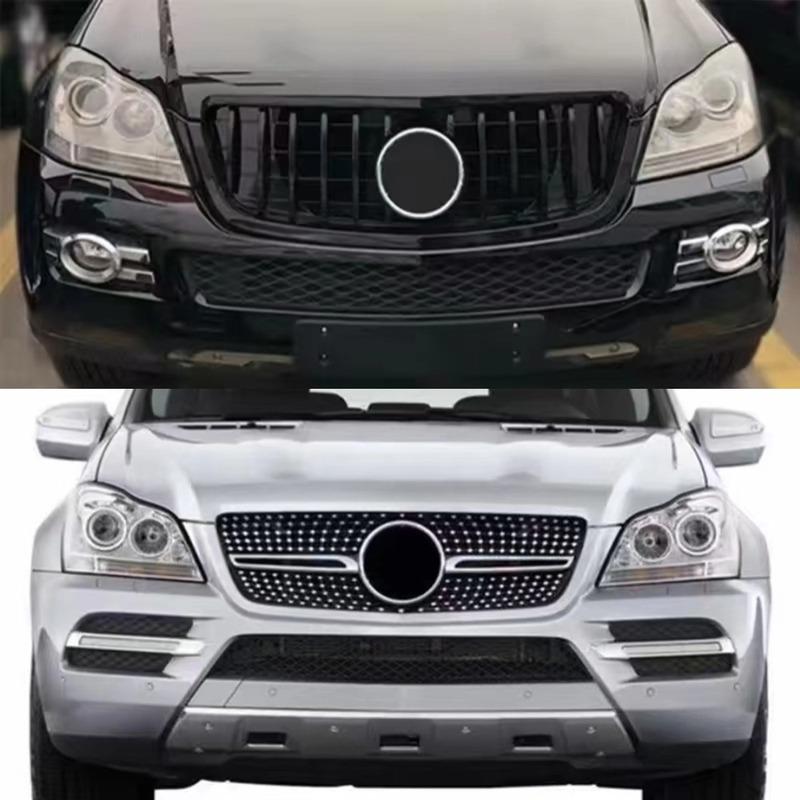 For Mercedes GL X164 2007-2009 GL320 GL350 GL450 GL550 Front Grille Sport Mesh Diamond Style Upgrade Replacement Car Styling