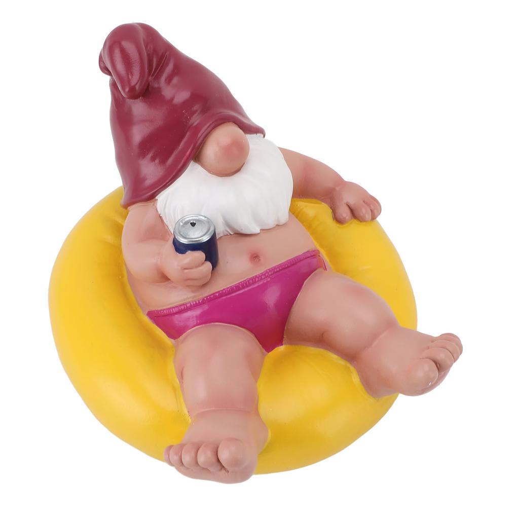 Pool Schwimmer Gnom Statue Harz Pool Party Entspannend Lustig Garten Schwimmende Gnom Figur für Außendekor