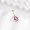 Anello Ombelico a Forma di Cuore Ornamento Goccia d'Acqua 14G Bilanciere Piercing Ombelico Pendente Belly Nombril Piercing Gioielli Donna