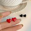 925 Silver Needle 3D Heart-shaped Earrings For Women Lovely Earrings