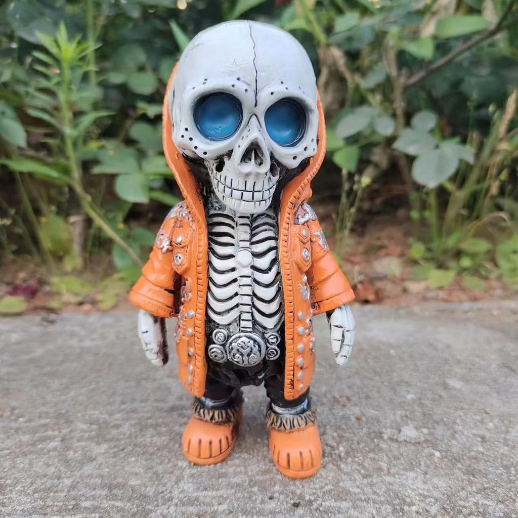 Skeleton Doll Resin Jewelry Character Statue Home Creative Cool Room Decor Panel Trendy Street Decoration Personalised Retro